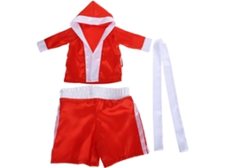 De Boxe Ciieeo Para Recém-nascidos - Camiseta Vermelha, Shorts E Cinto, Acessório Macio Para Fotos.