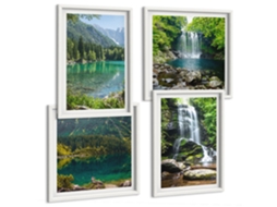 Galeria De Pinturas Murais Vistas De Positano Com Limões Moldura Branca Imagens Para Um Quarto Infantil Espelharte (conjunto De 4 Imagens)