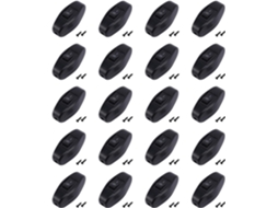 Yiyao 20x Interruptor De Botão Liga Desliga Preto 6a 250vac 10a 125vac Para Quarto