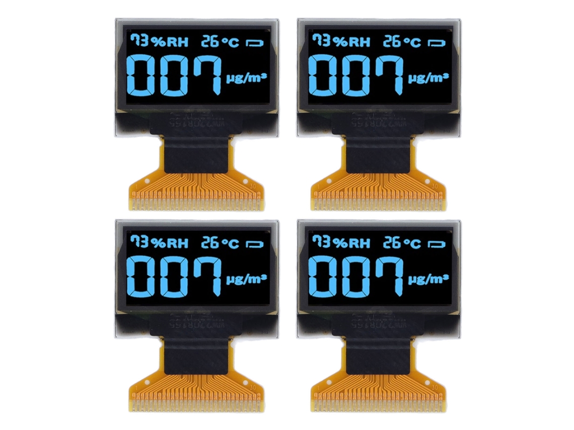 Tela LCD OLED 0.96 polegadas 128x64 azul 4 peças S/MARCA