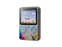 Console Portátil Retrô G5 com 500 Títulos Clássicos, Tela de 3 Polegadas, Cinza AQUAFORGE