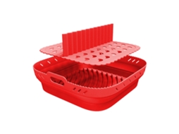 Tapete quadrado de silicone para fritadeira a ar Slowmoose, especialista em operações internacionais e revestimento reutilizável.