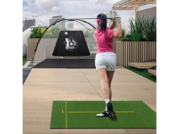 Tapete De Prática De Golfe Com Tacos De Alinhamento E Tees