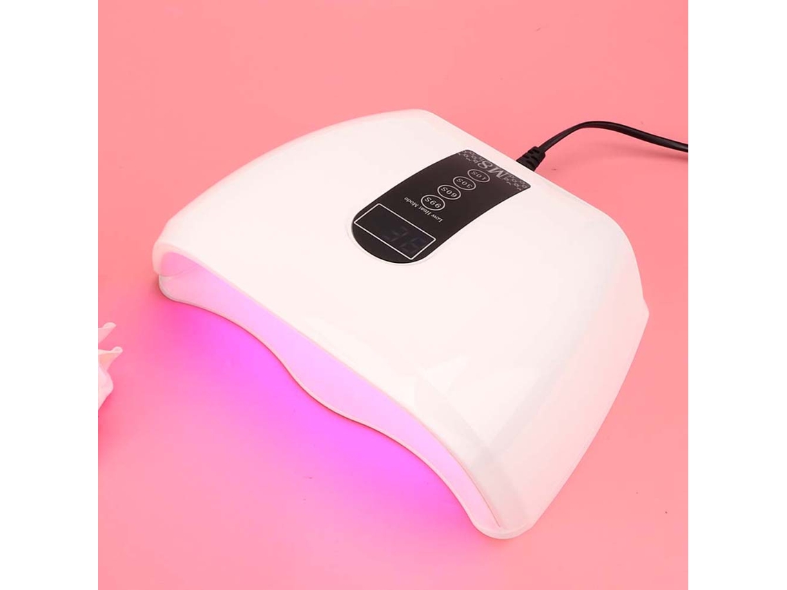 Lâmpada De Unhas Branca De 96w (48 Leds, Sensor Inteligente Sem Dor) + Eoocoo