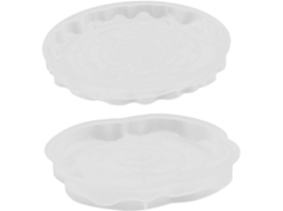 Kit de 2 Moldes AQUAFORGE de silicone para artesanato em resina com estampa de rosas
