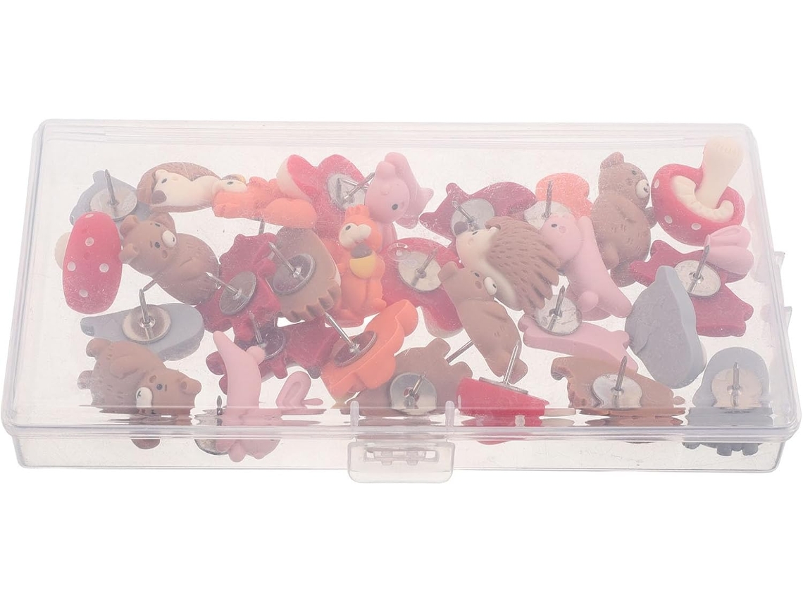 Conjunto de 30 Tachininhas Decorativas Nuobesty com Desenhos de Animais Fofos, Artesanato em Resina e Ideias para Projetos de Bijuterias