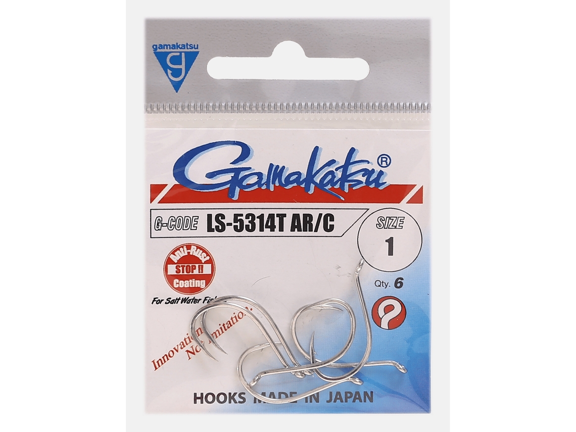 Conjunto de 6 Ganchos GAMAKATSU Ls-5314 Ar/C 1