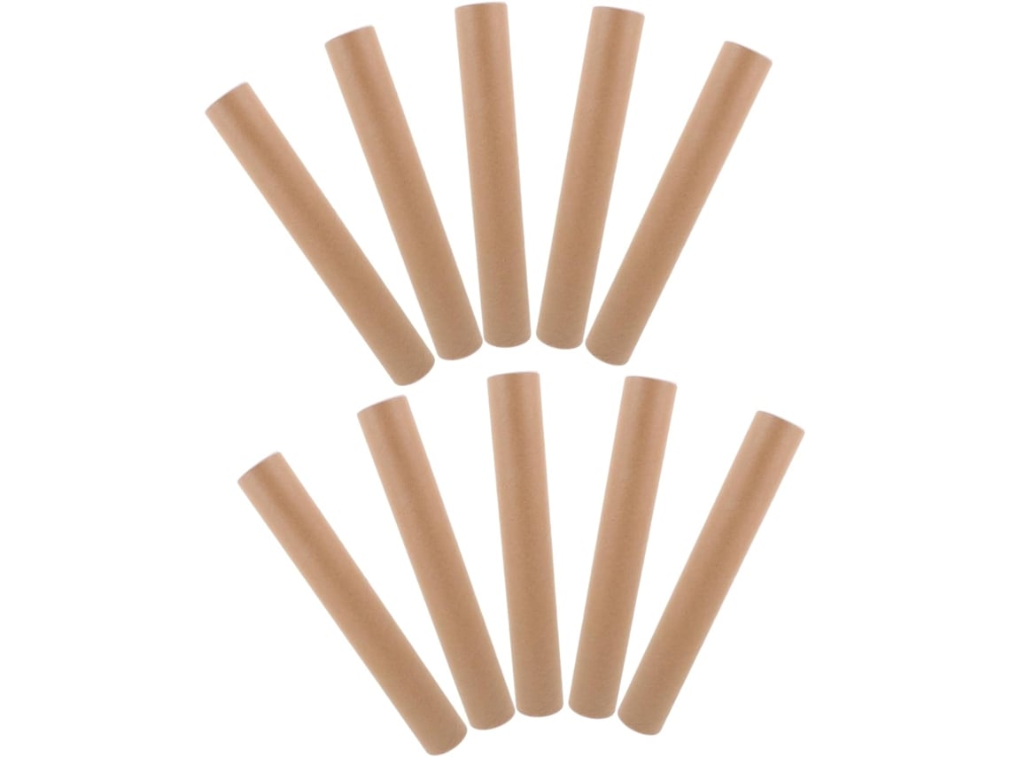 Pacote com 10 Tubos de Papel Kraft para Pôsteres com Tampas de Abs, Diâmetro de 1,5 Polegadas X 12 Polegadas. SFUSHOS