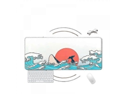 Mousepad Para Teclado E Mesa De Computador, Modelo 80x40 Cm Superfície Rápida Para Jogos E Mouse Olysi Shop (coral Sea, 80x40 Cm)