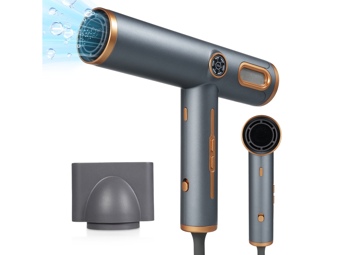 2026 secador de Cabelo com Íons Negativos 11000rpm 1600w 3 Velocidades e 3 Ajustes de Calor Tela Led para Lar e Salão