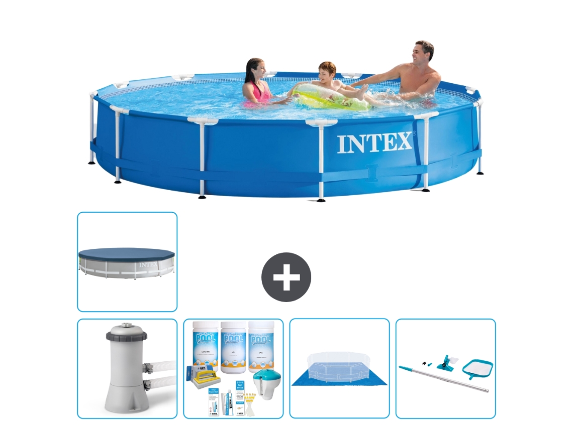Intex Piscina Com Estrutura Redonda - 366x76 Cm - 6-peças S21176