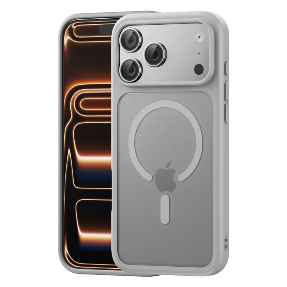 Capa Magnética Magsafe Para Iphone (iphone 14 Plus, Cinza), Compatível Com Carregamento Sem Fio.