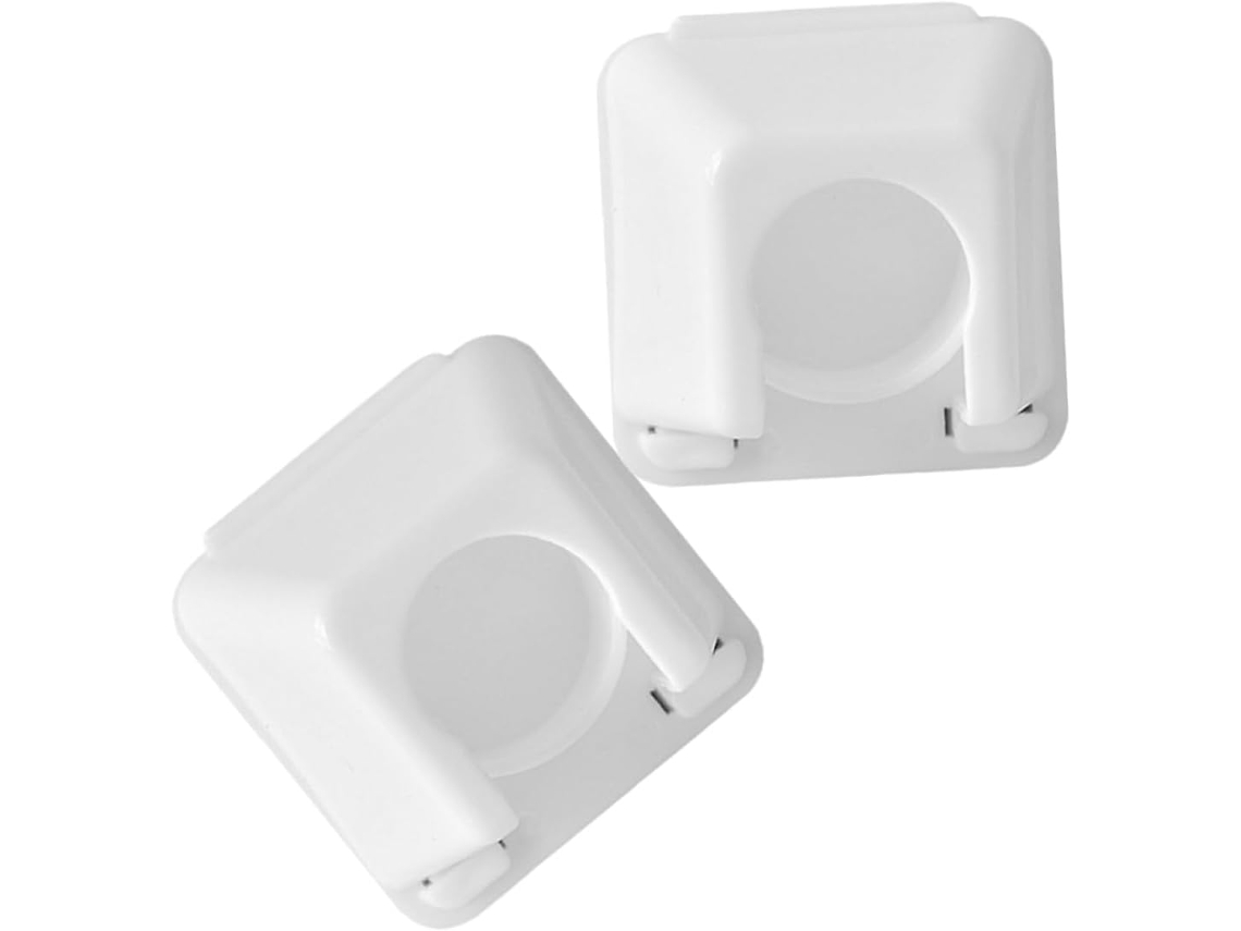 Conjunto De 2 Suportes De Plástico Para Varão De Cortina, Resistentes E Fáceis De Usar, Com Design M