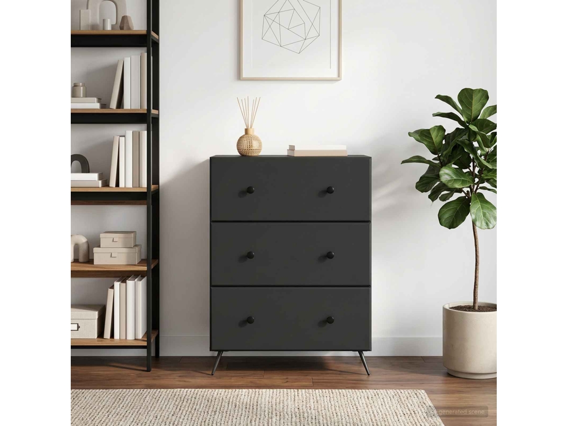 Vidaxl Gabinete De Gavetas 66 X 34,5 X 90 Cm Derivados De Madeira