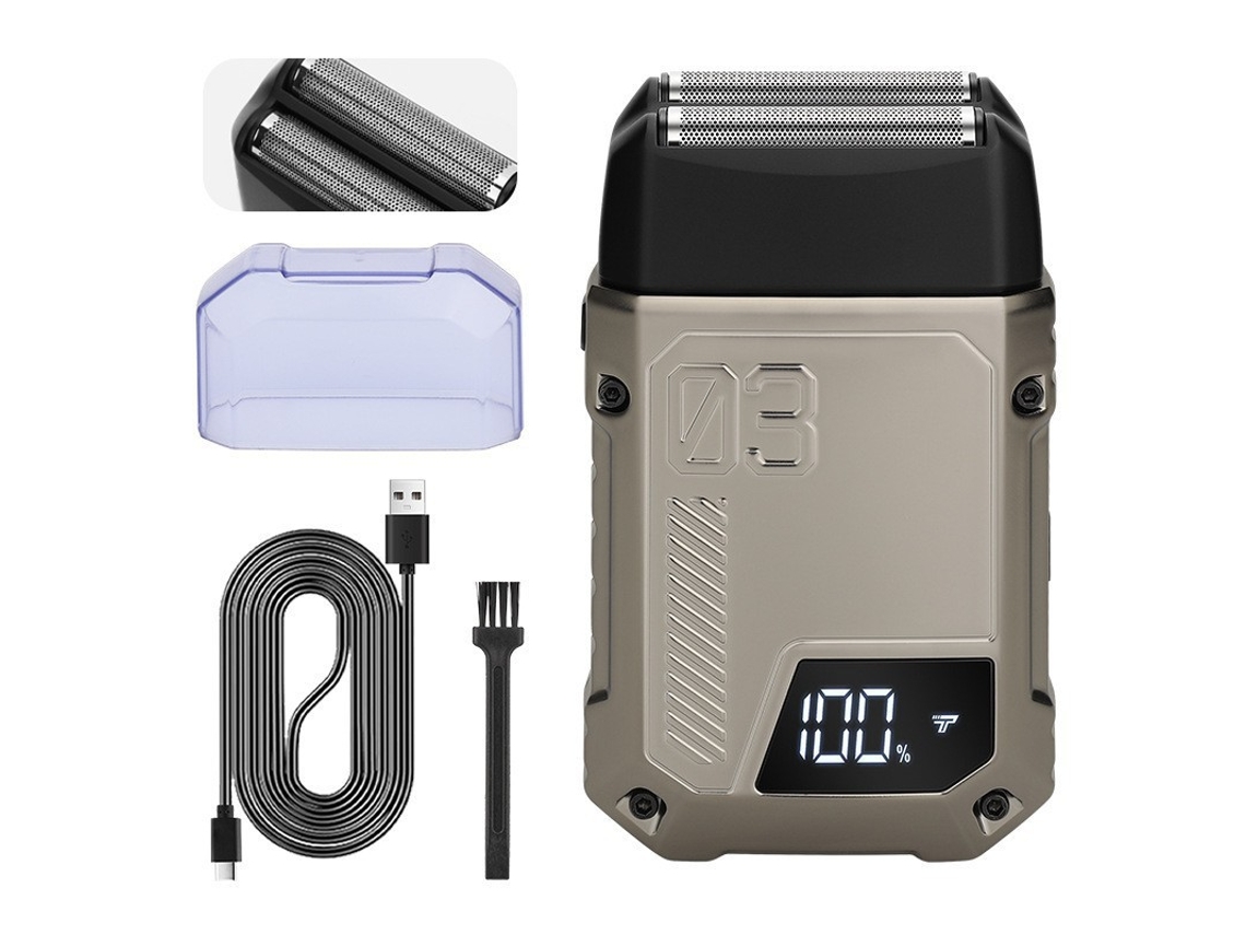 Barbeador Elétrico De Lâmina Recíproca Para Homens, 3 Níveis De Velocidade (cinza) Czhhmart