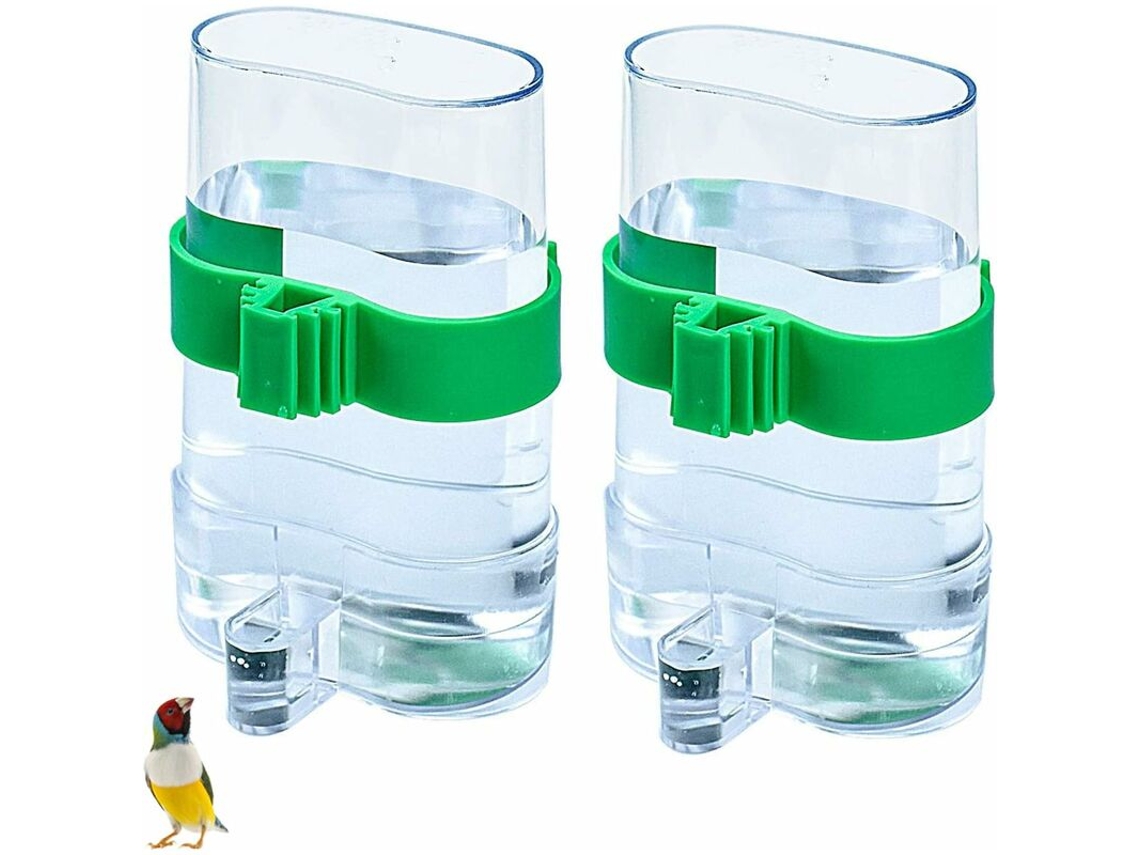 Acessórios AQUAFORGE para gaiola, bebedouro, 2 copos de água, transparentes