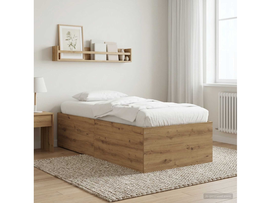 Vidaxl Estrado De Cama Carvalho Artisian 80 X 200 Cm