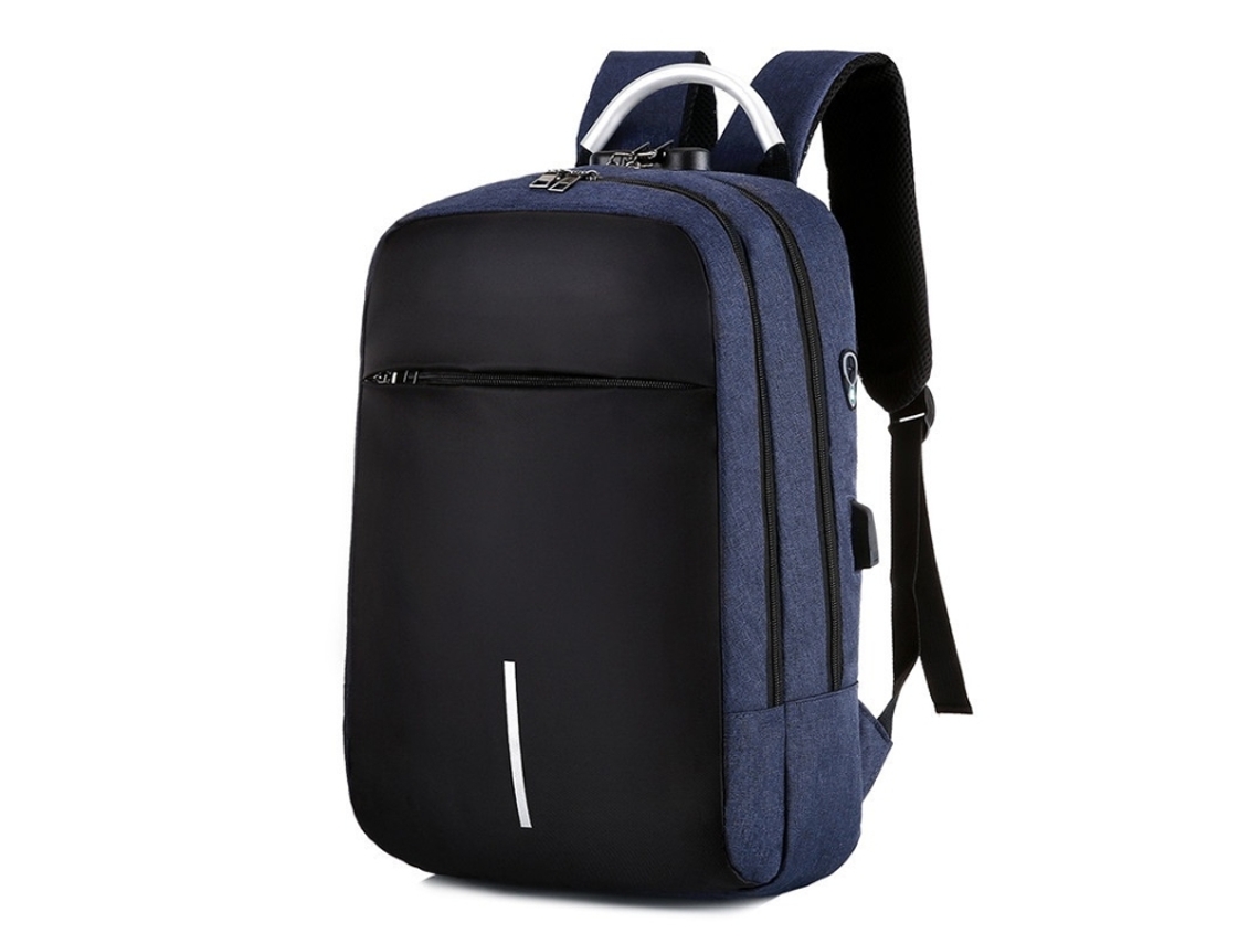Mochila Masculina De 16 Polegadas Com Trava De Senha, Bolsa De Computador Antirroubo Para Negócios E Casual Com Porta Usb Externa Brilvibera