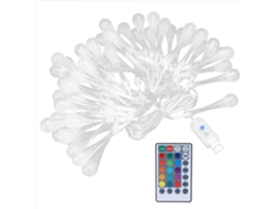 2026 luz de Cadena 50led Ip45 16 Colores Usb Con Control Remoto Gotas para Patio Y Jardín Exterior