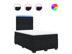 Box Spring Bed, Box Spring Beds Vidaxl Preto Veludo (120 X 190 Cm)