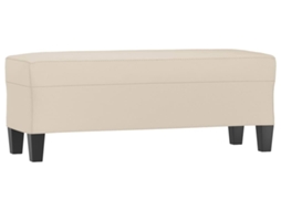 Bench, Benches Vidaxl Creme Microfibra (100 X 35 X 41 Cm)