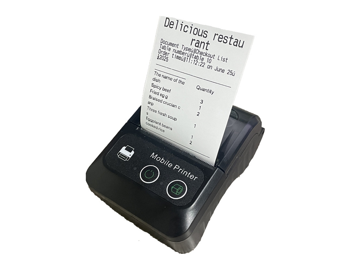 Impressora de Recibo Térmica, Impressora Bluetooth de 58 Mm, Resolução de 203 Dpi SPQMENT