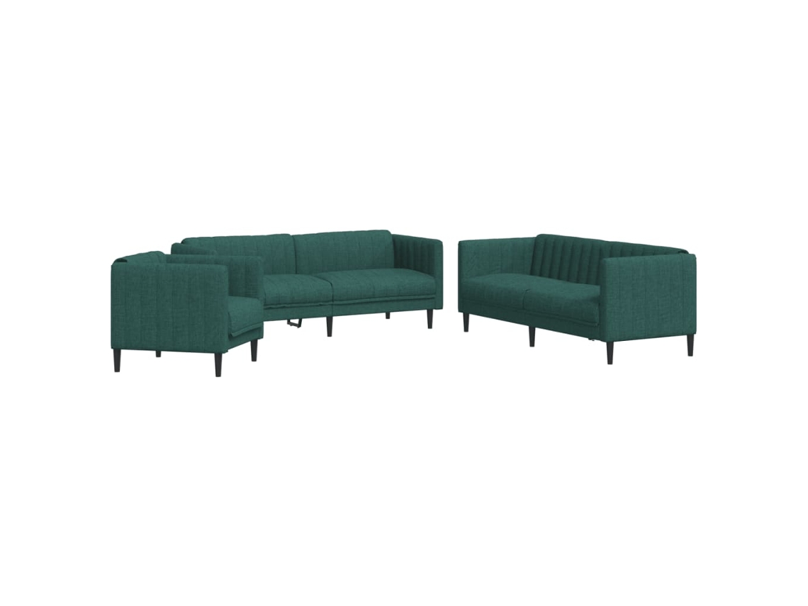 Sofa Set, Sofa Sets Vidaxl Verde Tecido (n/a)