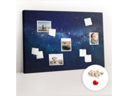 Quadro De Cortiça Com Impressão Céu Escuro E Estrelas Para O Escritório Espelharte (120x80 Cm)