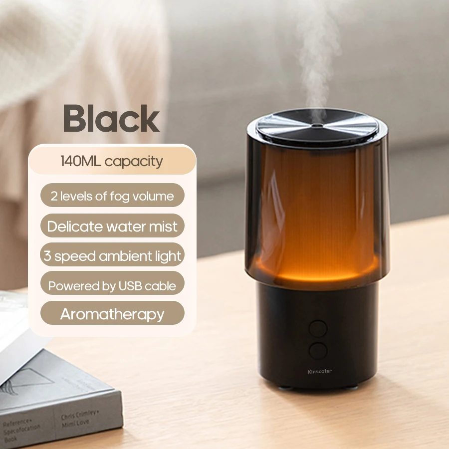 Difusor de óleos essenciais MDUG, mini umidificador de mesa, 140ml