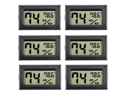 6pack Mini Higrômetro Medidor De Umidade Interior Higrômetro Medições Digitais De Umidade Com () Para G