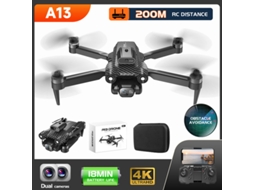 A13 Mini Rc Drone Bestvite (4k Bateria Duração 18 Min Preto)