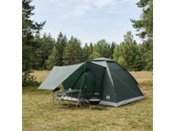 Vidaxl Barraca De Camping 4 Pessoa Verde Exército Poliéster E Aço