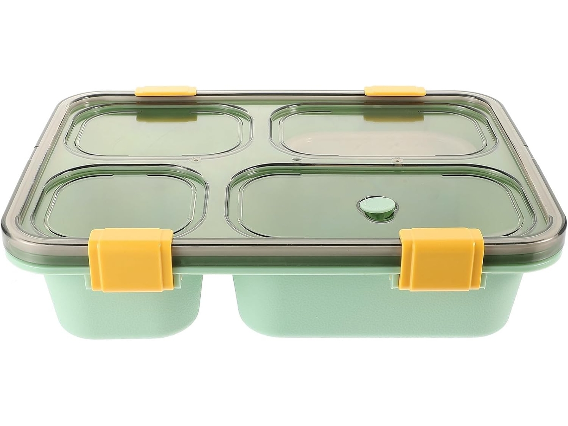 Lancheira Bento Reutilizável Bestonzon Com Compartimentos, Capacidade De 1300ml, Leve E À Prova De Vazamentos, Ideal