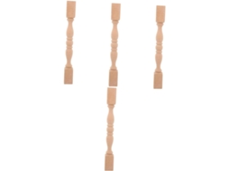 Ipetboom 4 Peças Coluna De Madeira Entalhada Para Suporte Carga, Ideal Para Decoração De Armários, Sapateiras E