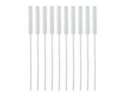 Conjunto De 10 Escovas Nylon Profissionais Para Limpeza Válvulas Aparelhos Auditivos, Com Cerdas De 2, 5 Mm
