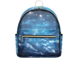Mochila Tropicallife com Estampa de Galáxia em Couro Estampas Pe Impermeável Estampa de Galáxia em Cou