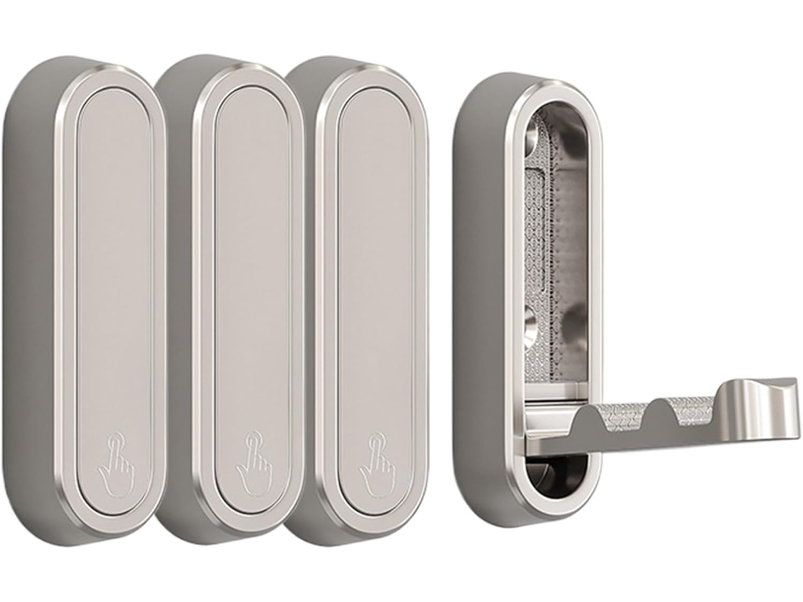 Conjunto De 4 Ganchos Dobráveis Para Parede Para Banheiro, Quarto, Cozinha E Garagem. Gokoco