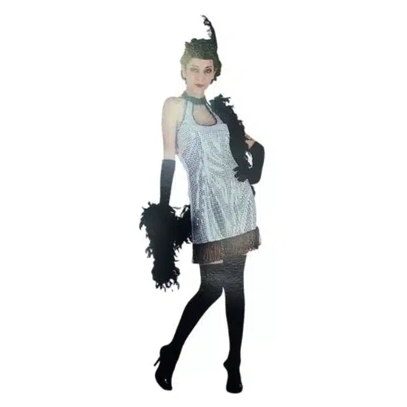 Disfraz Charleston Plateado Para Mujer Adulta Talla S 86453 S Fentoys Fentoysmás De 12 Años