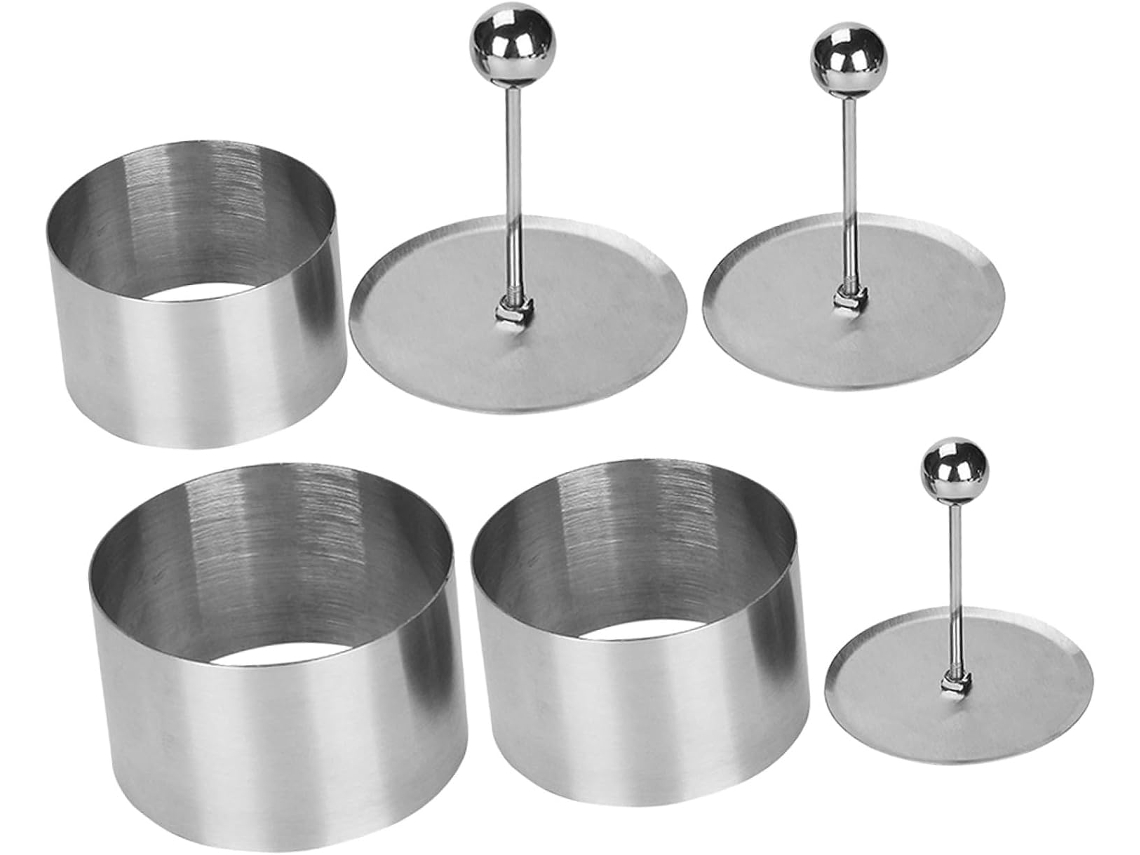 Conjunto Healvian Com 3 Formatos Redondos Para Bolinhos De Arroz Em Aço