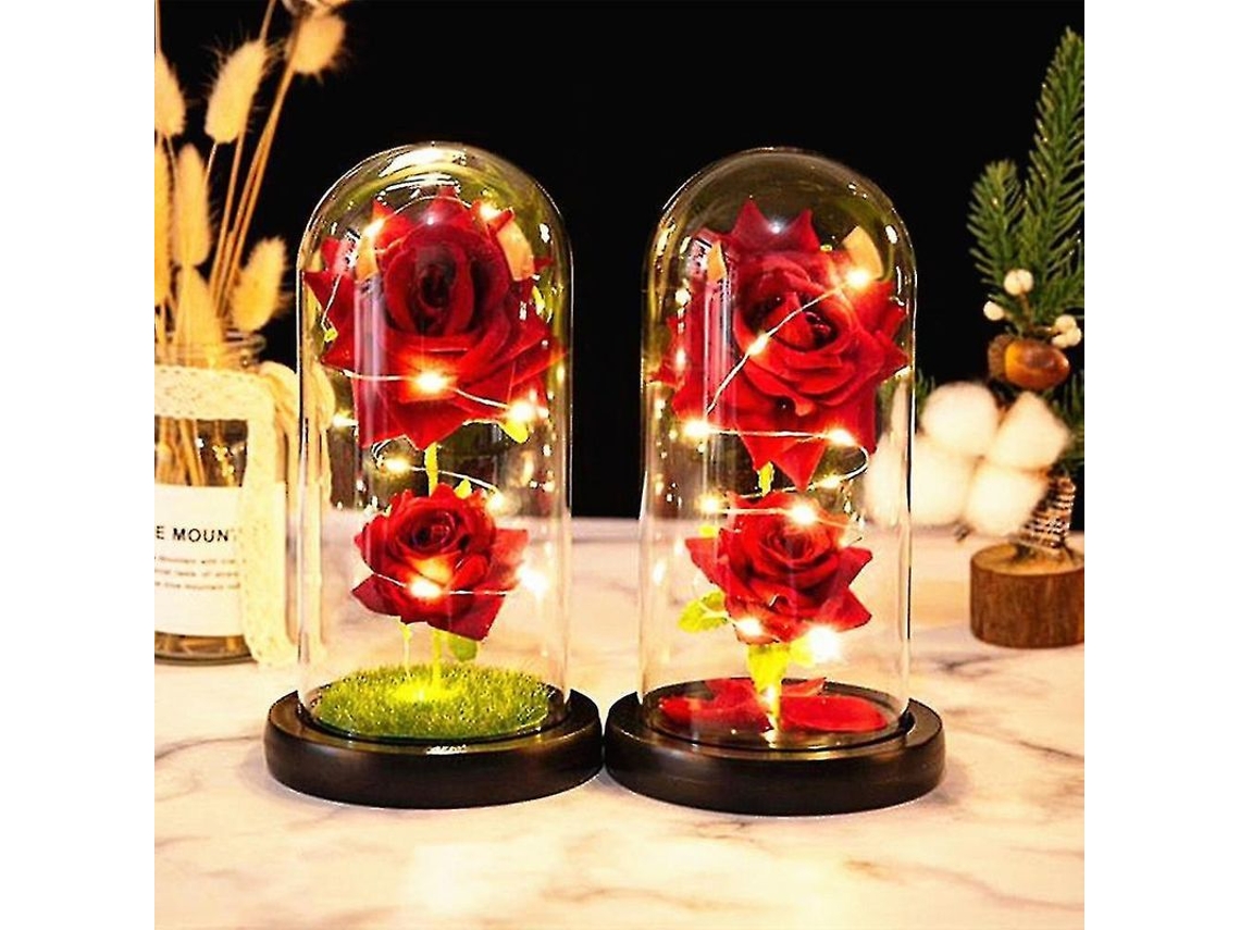 Rosa Galáctica Inspirada em A Bela e a Fera Flor Artificial para Decoração S/MARCA