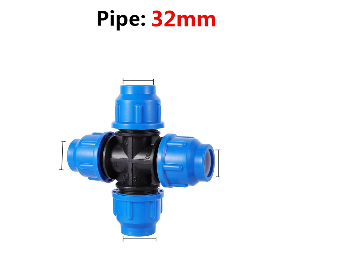 Conectores de tubo PE de 32mm, união rápida, válvulas de esfera, acessórios de irrigação agrícola, jardim S/MARCA