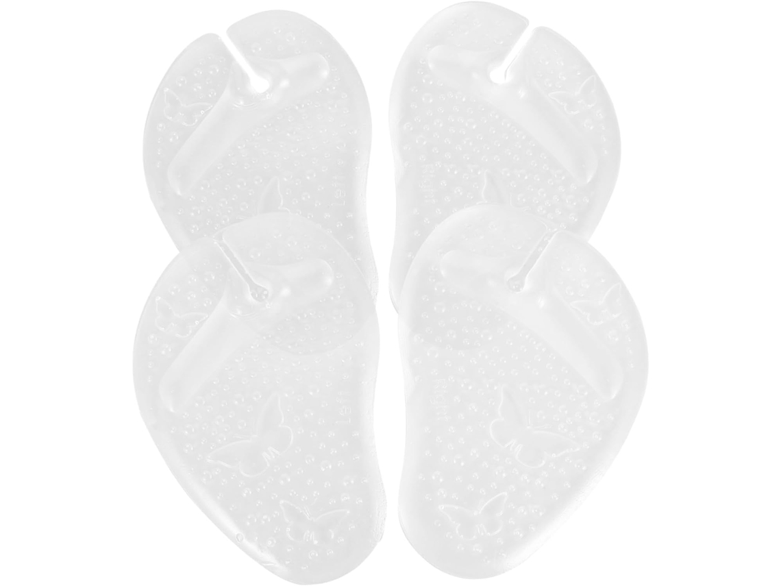Palmilhas Metatarsais De Gel Transparente 4 Peças Para Sandálias, Suporte Antiderrapante E Proteção Da Parte Frontal Do