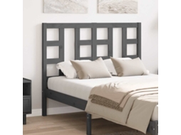 Vidaxl Cabeceira De Cama 126x4x100 Cm Pinho Maciço Cinzento