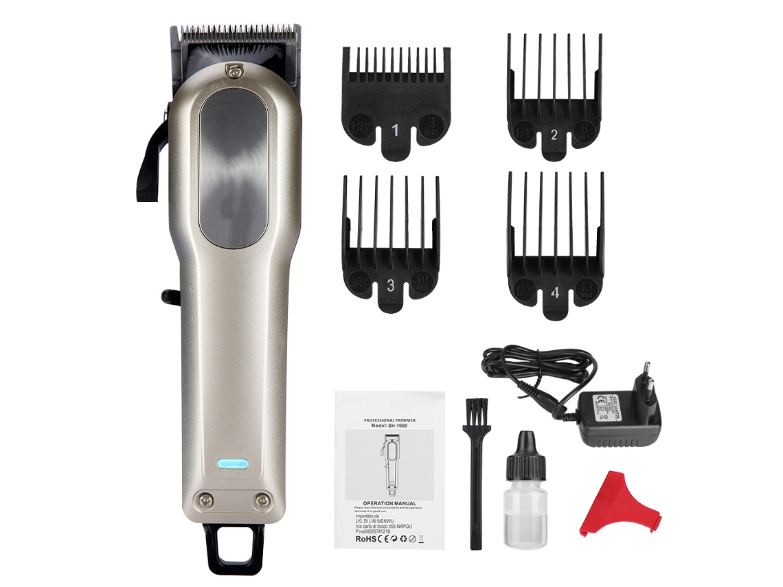 2026 tijera de Pelo Recargable para Adultos Cortador Eléctrico Máquina de Cortar Pelo Oro Trimmer Profesional Hogar