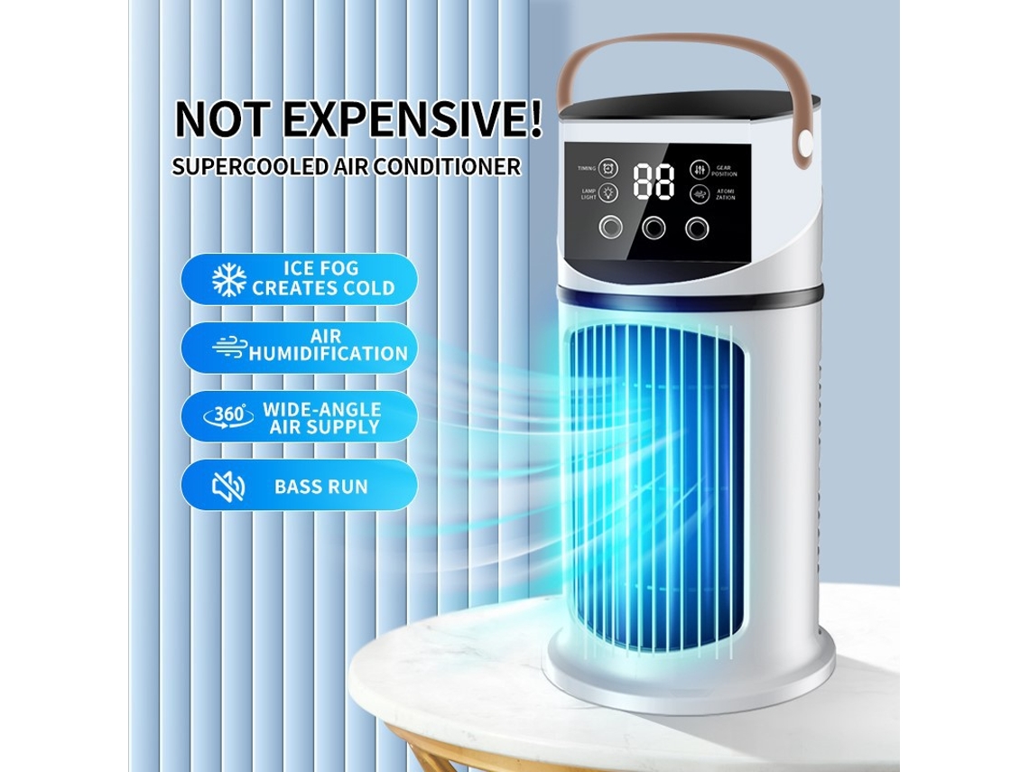 Ventilador Portátil , Possui Funções De Arrefecimento E Ar Condicionado, Um Produto Três Em Um. Branco Hexinyigjly