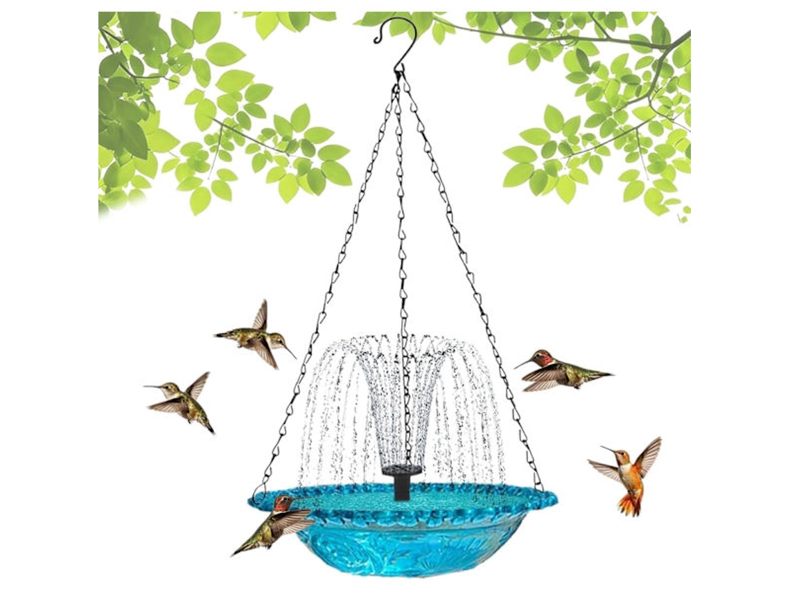 Fonte Solar Suspensa Para Bebedouro De Aves, Para Jardim E Exterior