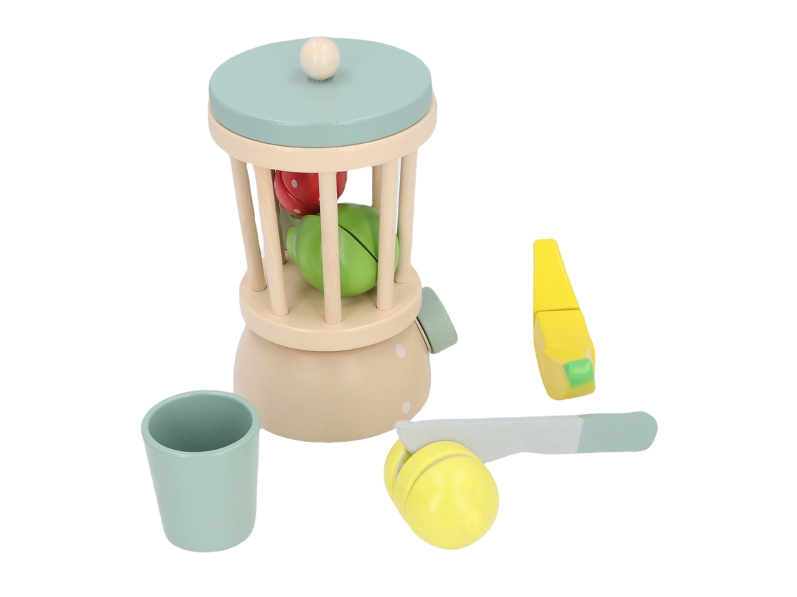 Primerox brinquedo de Liquidificador de Madeira com Frutas para Crianças Jogo de Cozinha Educativo