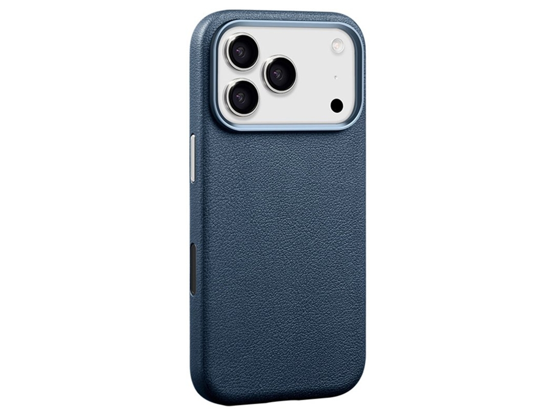 Capa X-level Para Iphone 17 Pro Max Magsafe Em Couro Pu Azul