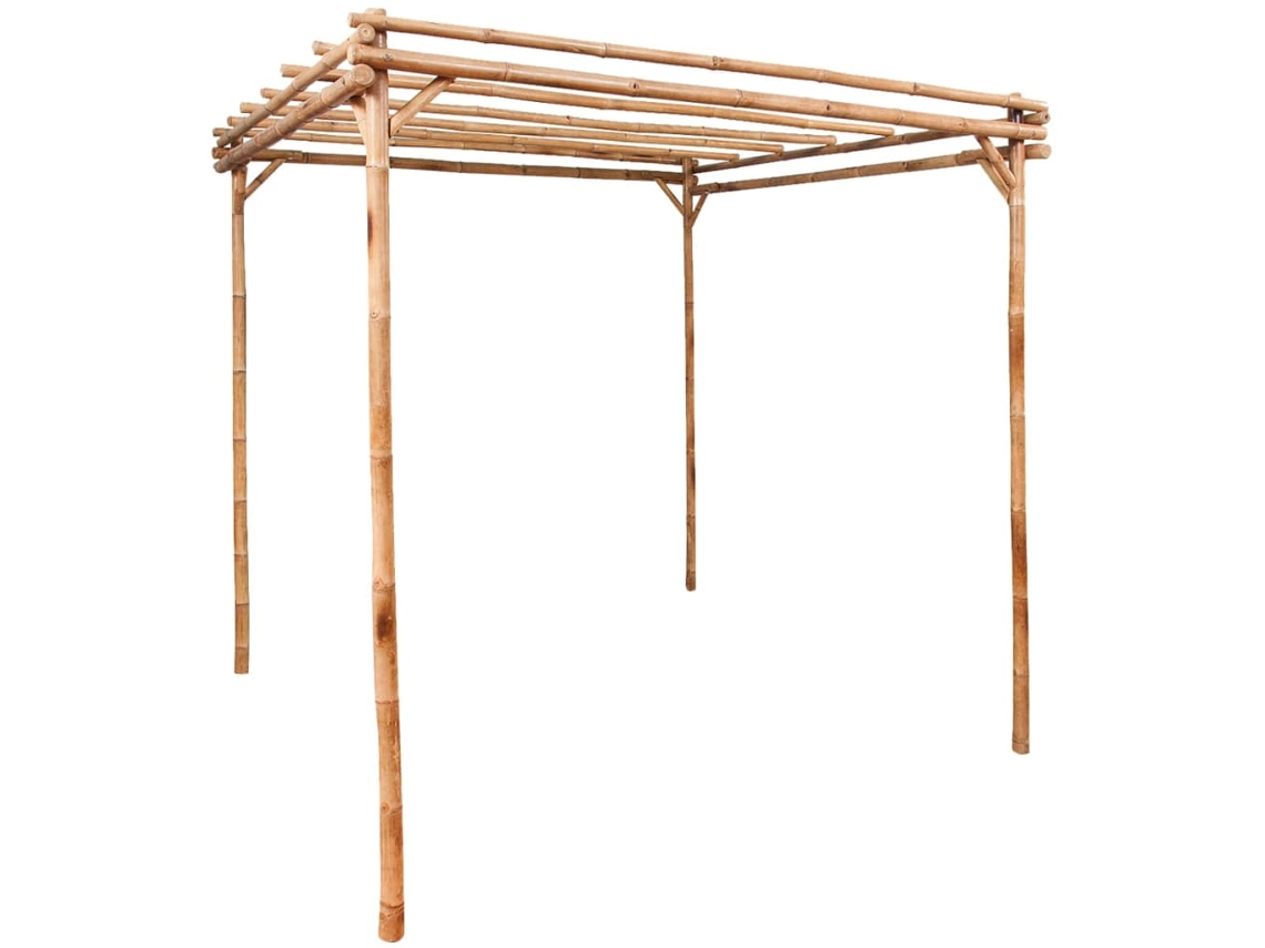 Pergola VIDAXL Brown Bamboo (170 x 170 x 220 cm)
