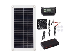 Kit de Ventilador Solar 10w 18v com Controlador BRILVIBERA
